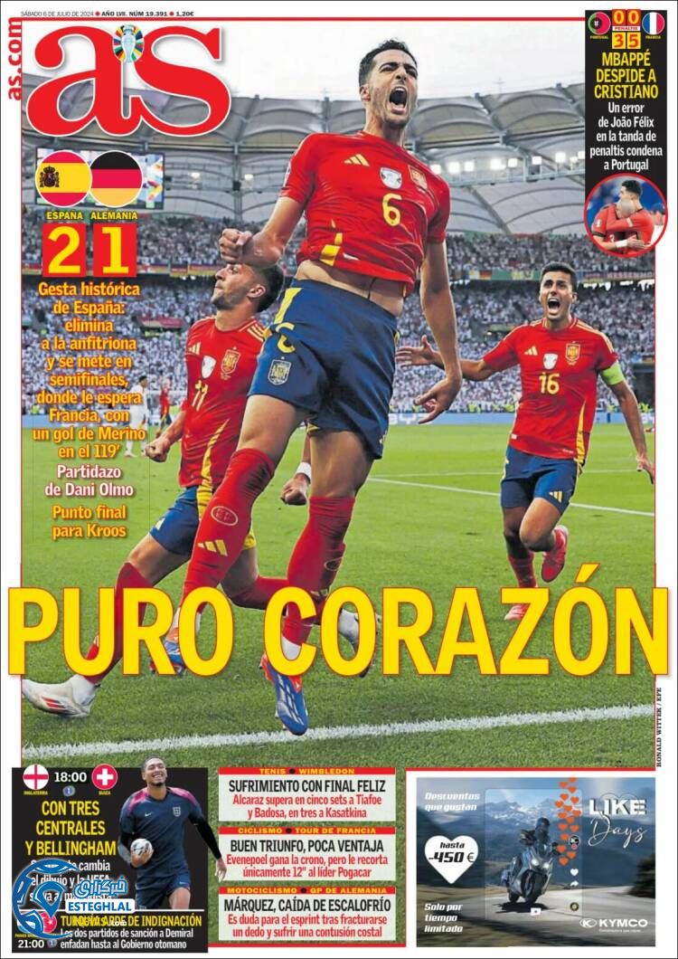 روزنامه ورزشی آ اس شنبه 16 تیر 1403 