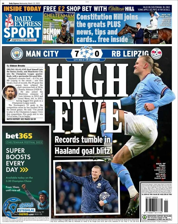 روزنامه ورزشی اکسپرس اسپورت چهارشنبه 24 اسفند 1401 