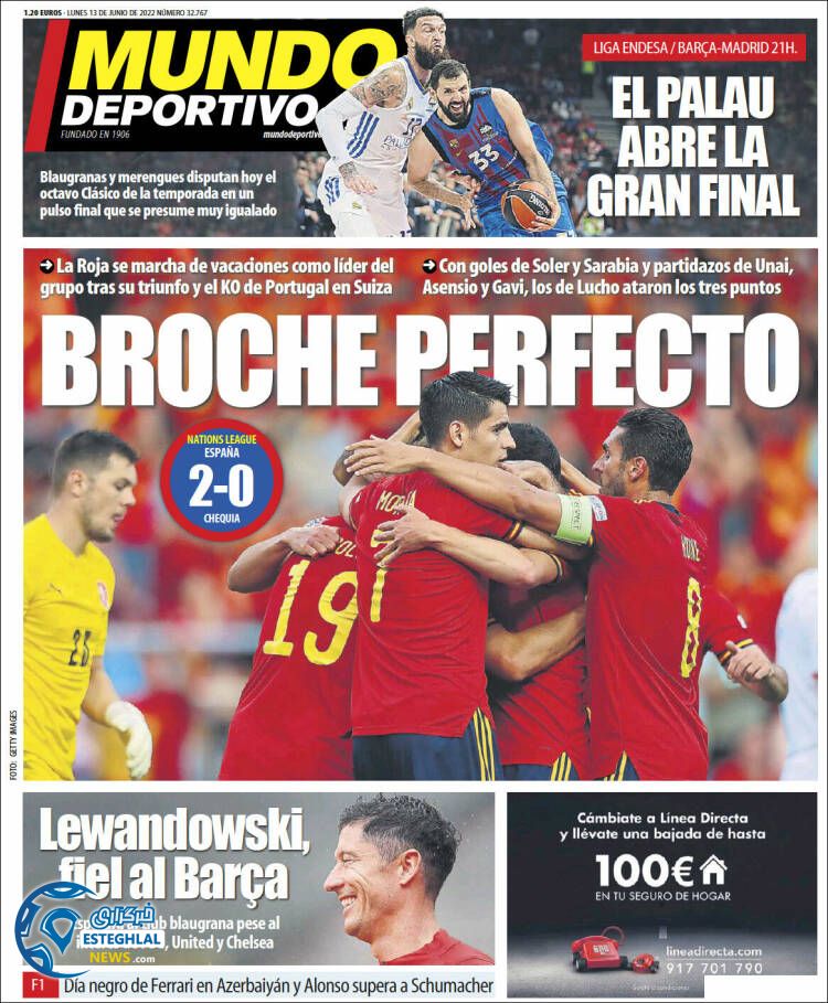 روزنامه ورزشی موندو دپورتیوو دوشنبه 23 خرداد 1401