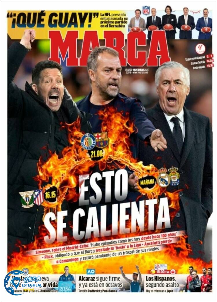 روزنامه  ورزشی مارکا شنبه 29 دی 1403 