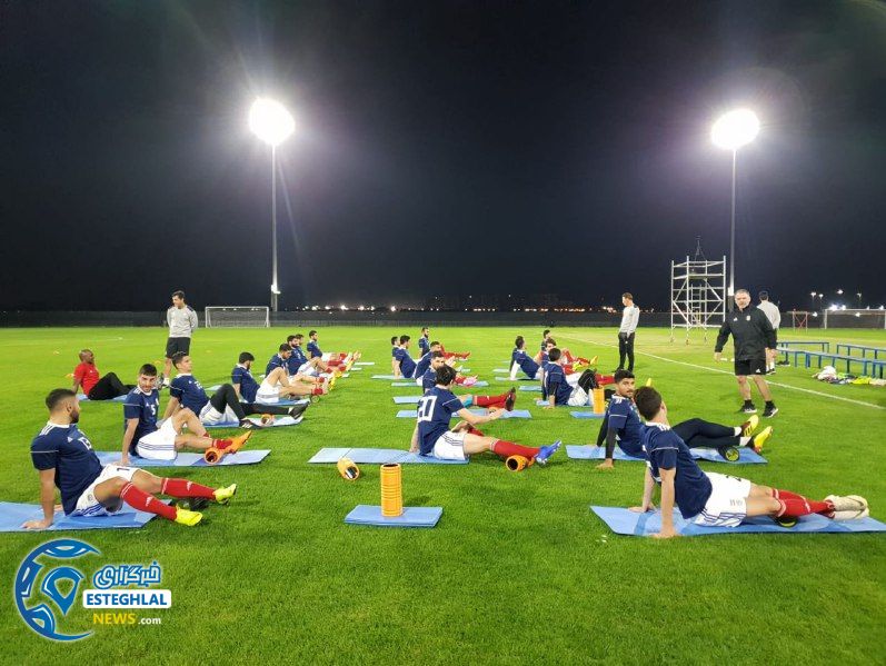 تمرین تیم ملی فوتبال در امارات