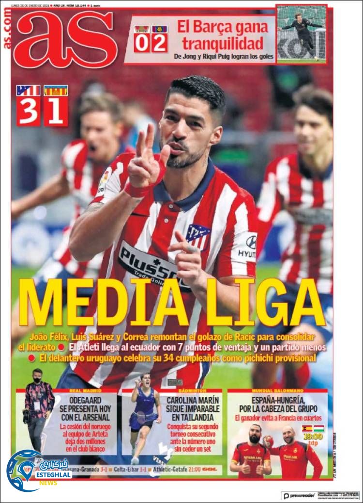 روزنامه ورزشی آاس دوشنبه 6 بهمن 1399