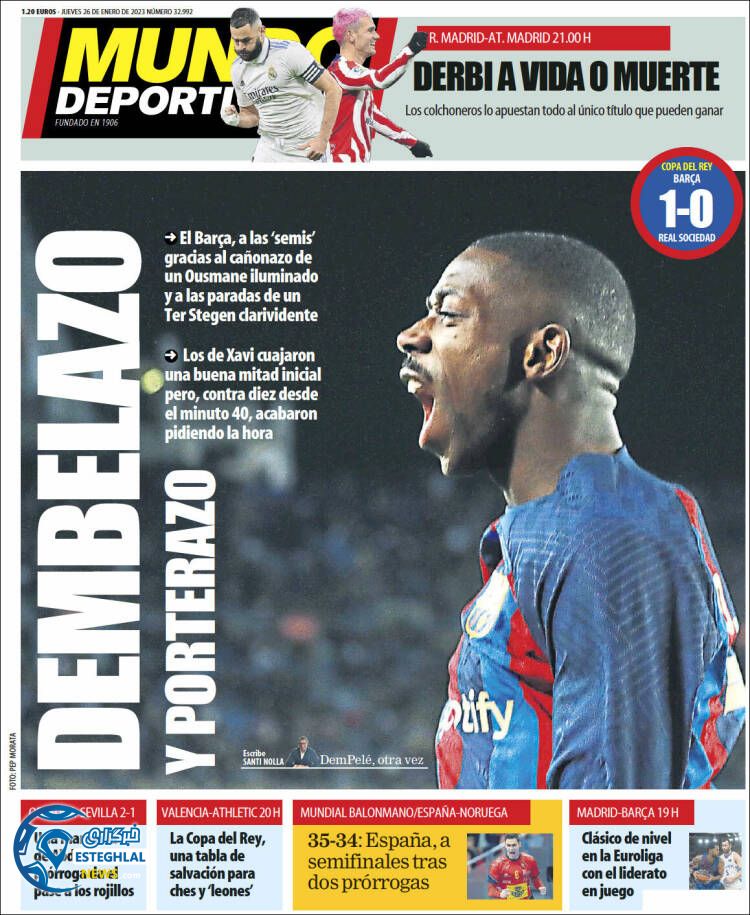 روزنامه ورزشی مارکا پنجشنبه 6 بهمن 1401 