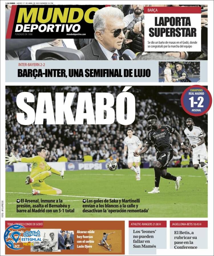روزنامه ورزشی موندو دپورتیوو  پنجشنبه 28 فروردین  1404
