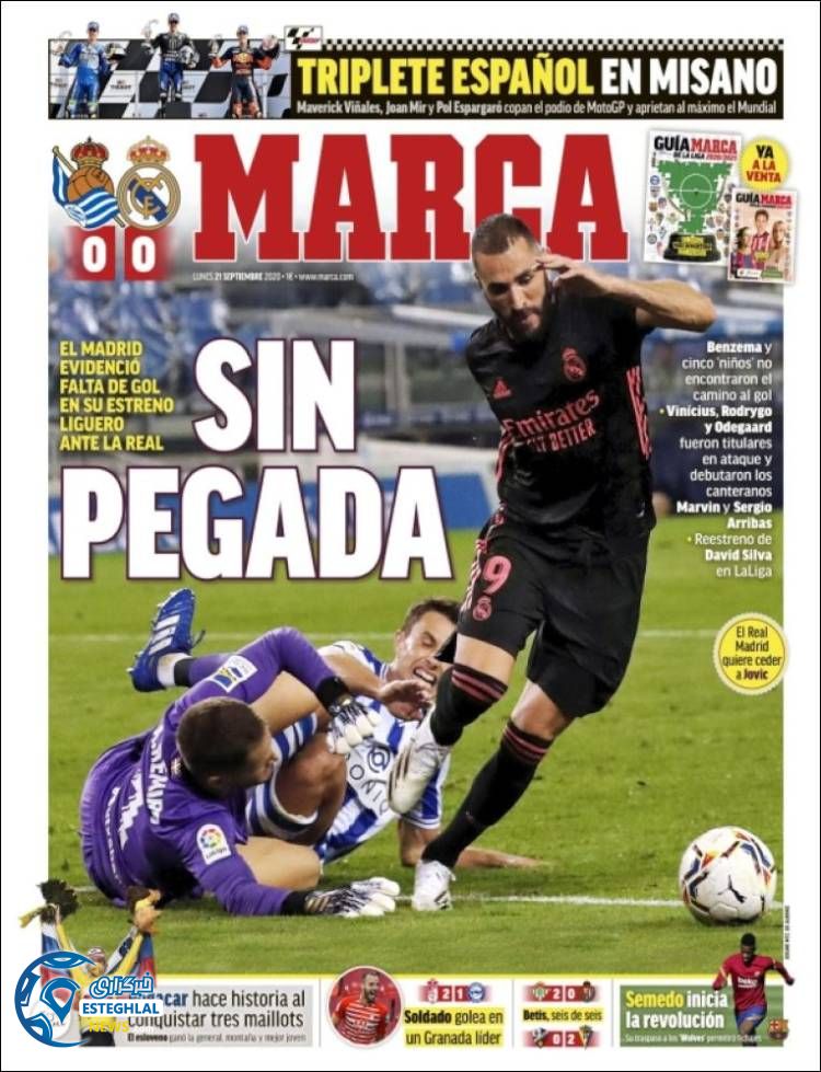 روزنامه ورزشی مارکا دوشنبه 31 شهریور 1399