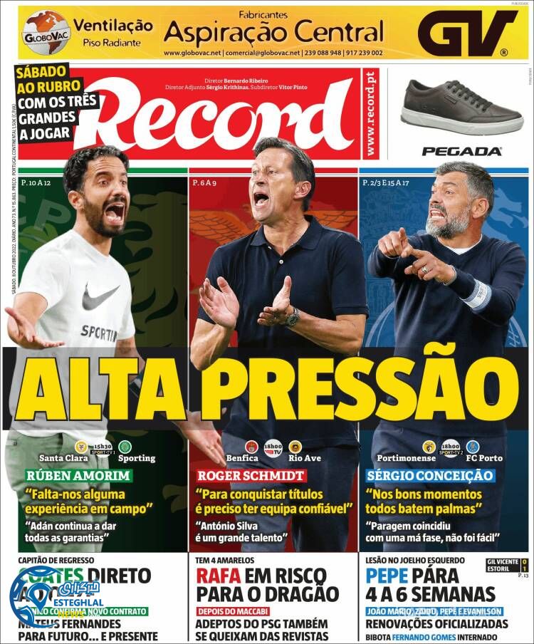 روزنامه ورزشی رکورد شنبه 16 مهر 1401 