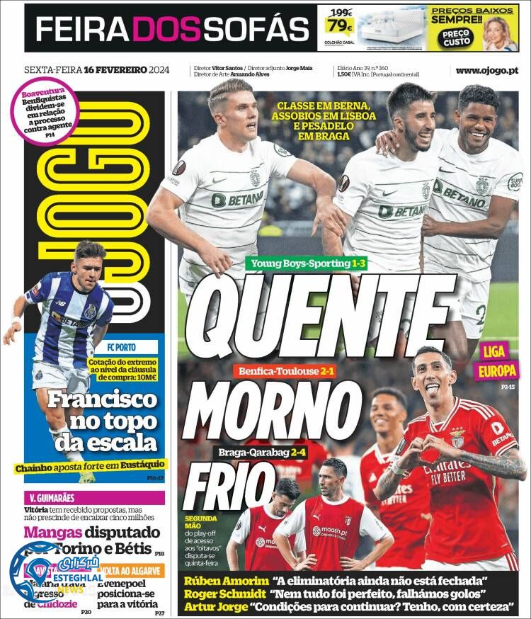 روزنامه ورزشی اوچوگو جمعه 27 بهمن 1402