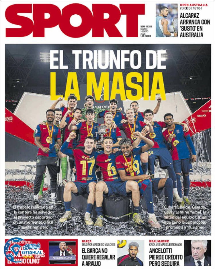 روزنامه ورزشی  اسپورت سه شنبه 25 دی 1403 