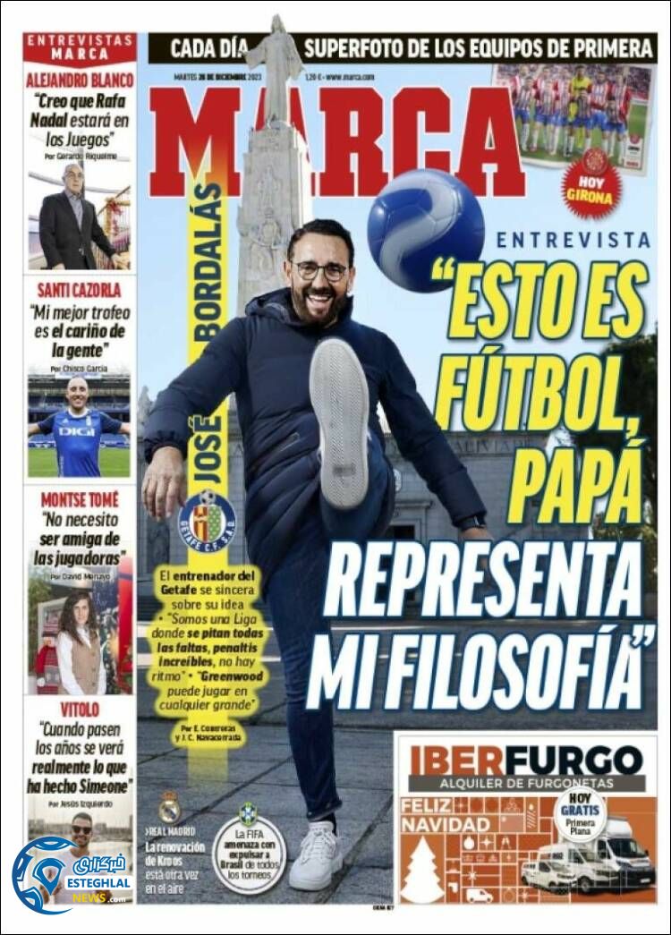 روزنامه ورزشی مارکا سه شنبه 5 دی 1402 