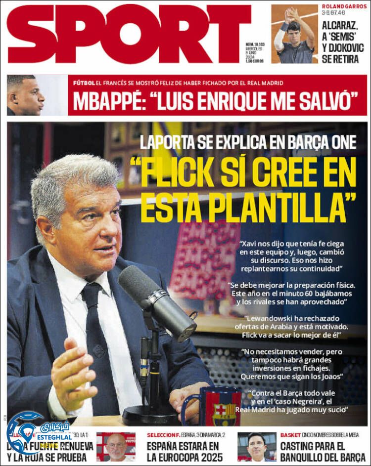 روزنامه ورزشی اسپورت چهارشنبه 16 خرداد 1403 