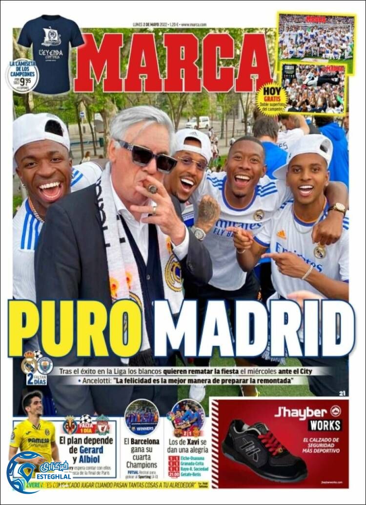 روزنامه ورزشی مارکا دوشنبه 12 اردیبهشت 1401