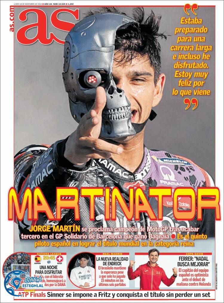 روزنامه ورزشی آ اس دوشنبه 28 آبان 1403 