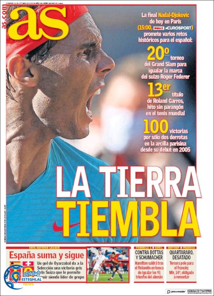 روزنامه ورزشی آاس یکشنبه 20 مهر 1399