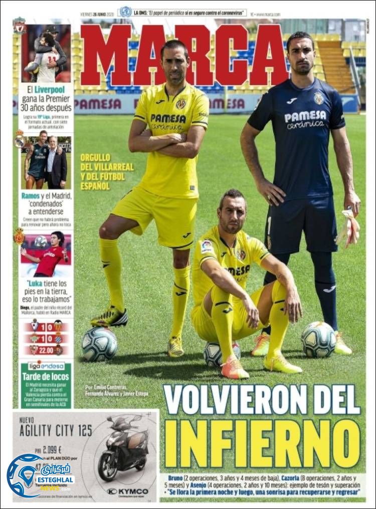 روزنامه ورزشی مارکا جمعه 6 تیر 1399