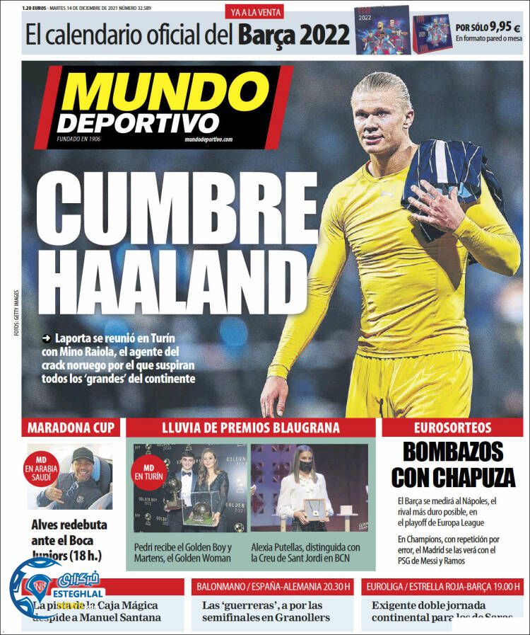 روزنامه ورزشی موندو دپورتیوو سه شنبه 23 آذر 1400