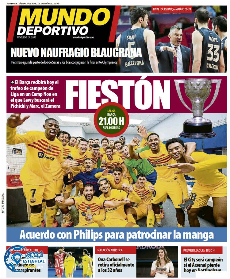 روزنامه ورزشی موندو دپورتیوو شنبه 30 اردیبهشت 1402 