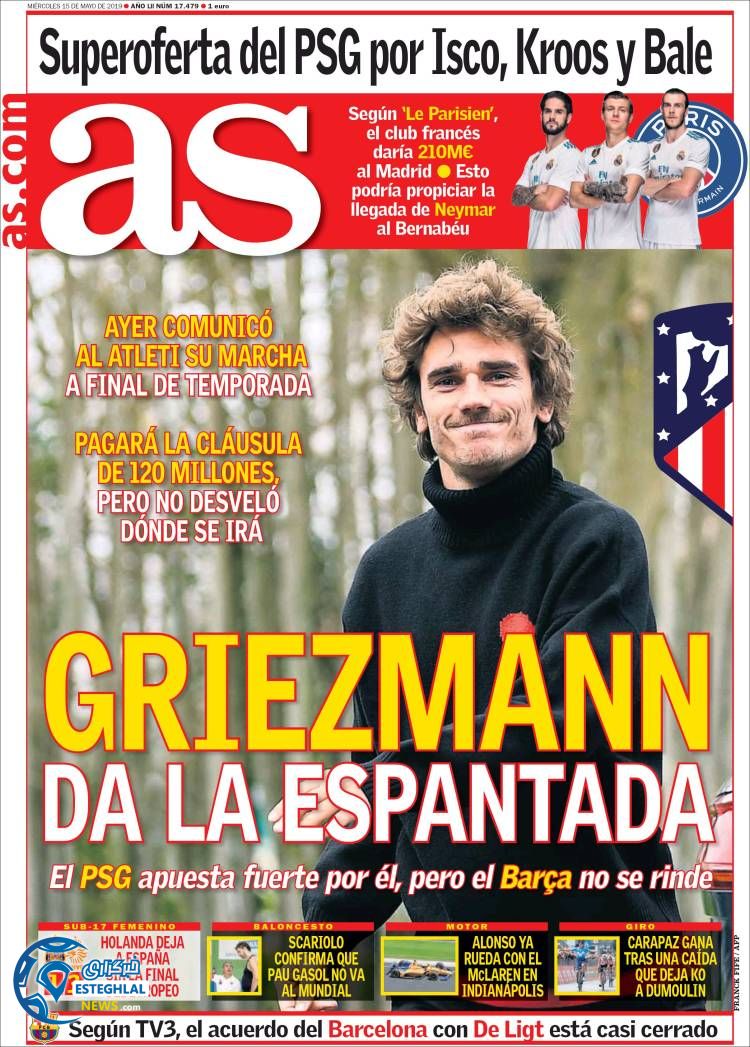 روزنامه ورزشی آاس چهارشنبه 25 اردیبهشت 1398