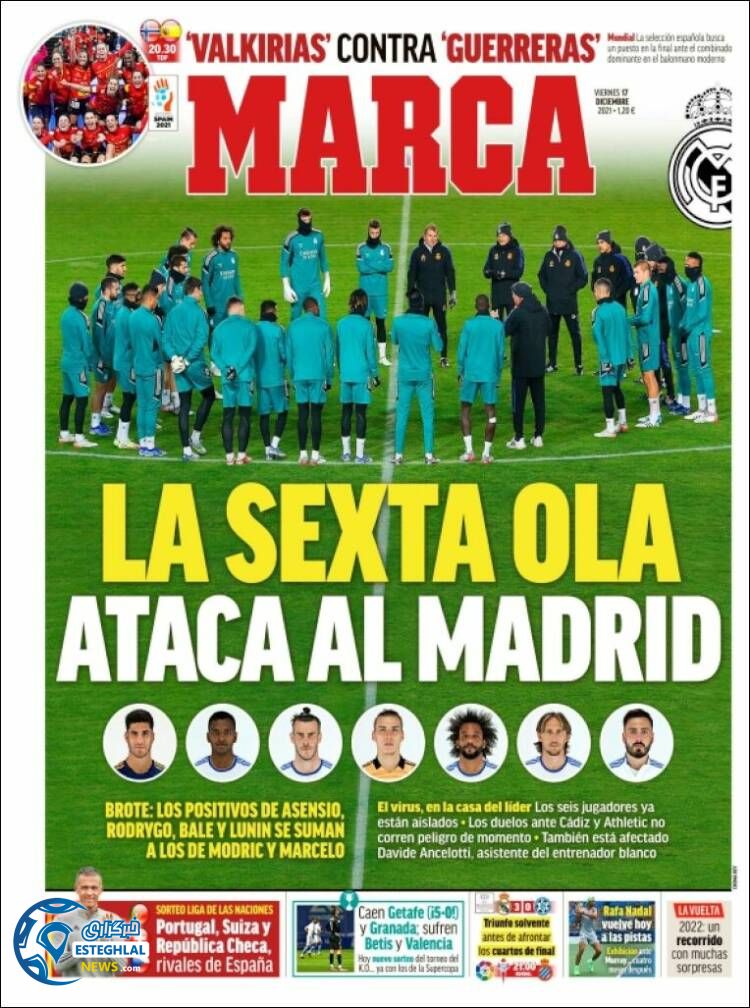 روزنامه ورزشی مارکا جمعه 26 آذر 1400