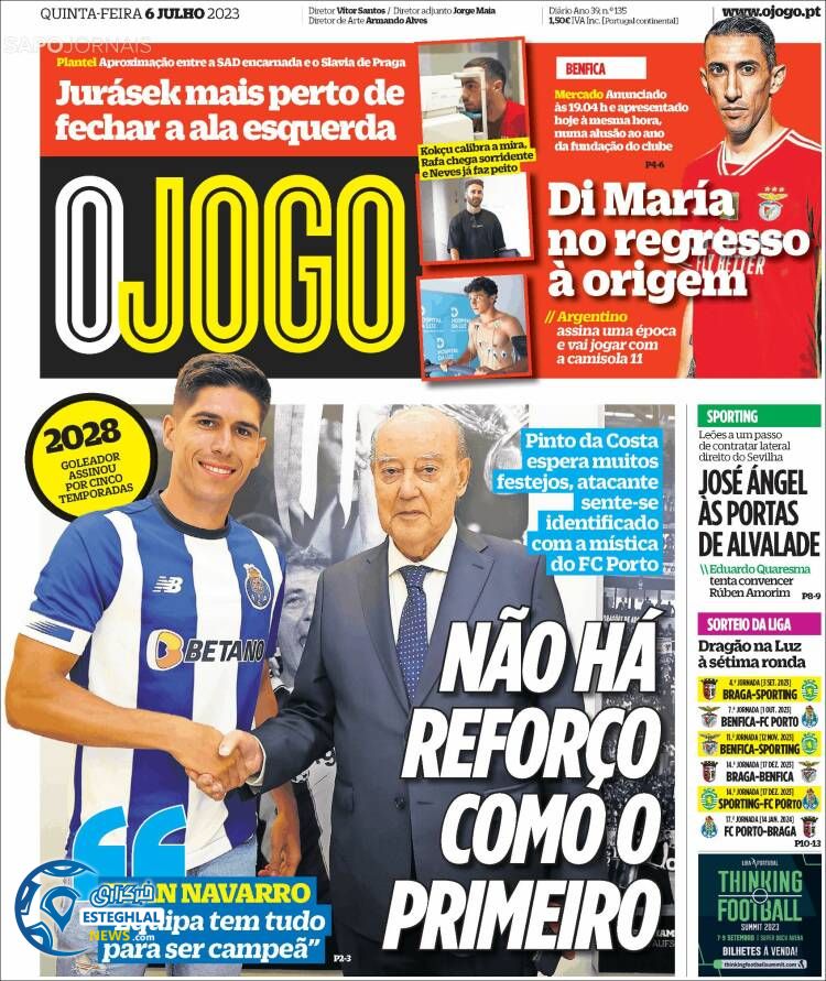 روزنامه ورزشی اوجوگو پنجشنبه 15 تیر 1402 