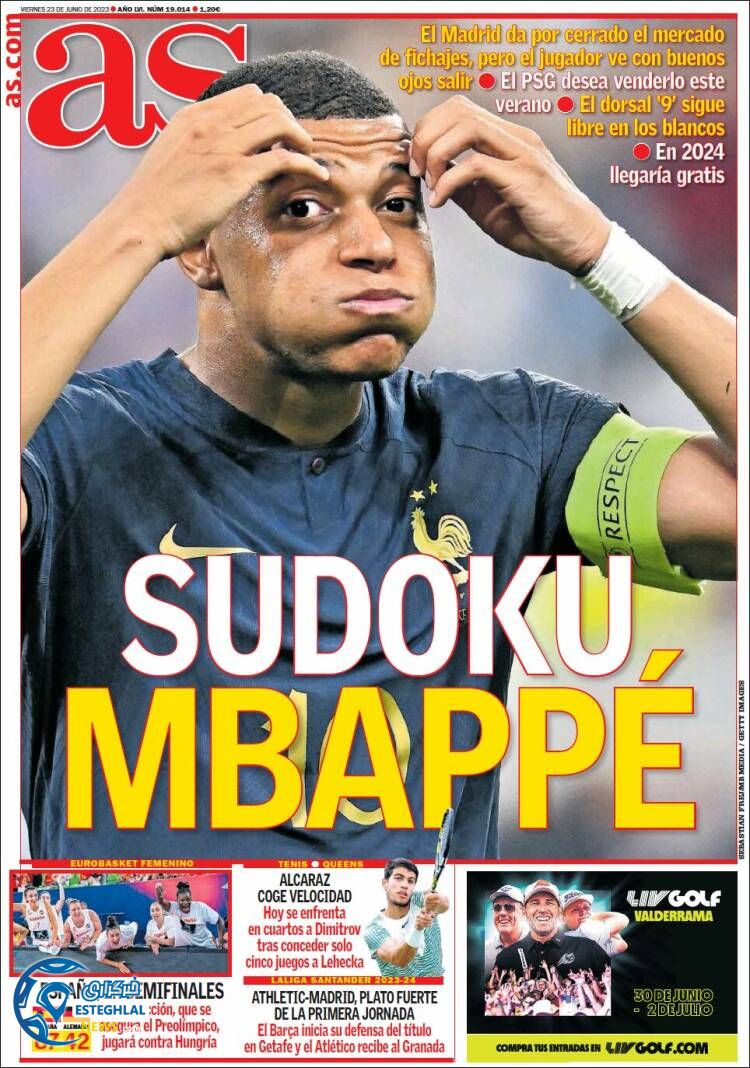 روزنامه ورزشی آ اس جمعه 2 تیر 1402 