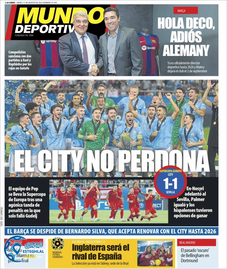 روزنامه ورزشی موندو دپورتیوو پنجشنبه 26 مرداد 1402