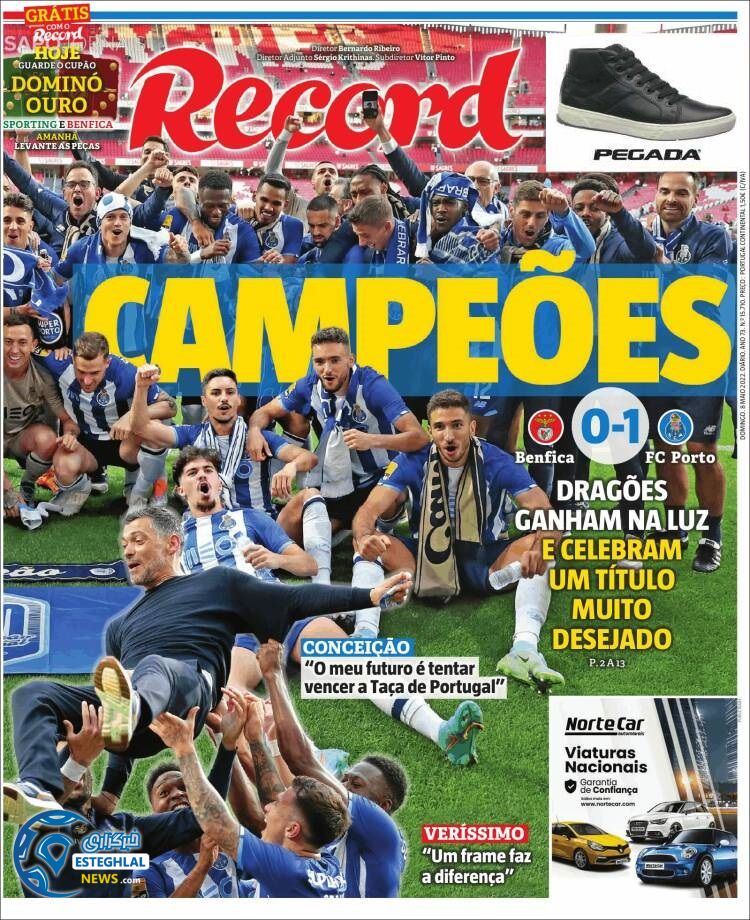 روزنامه ورزشی رکورد یکشنبه 18 اردیبهشت 1401