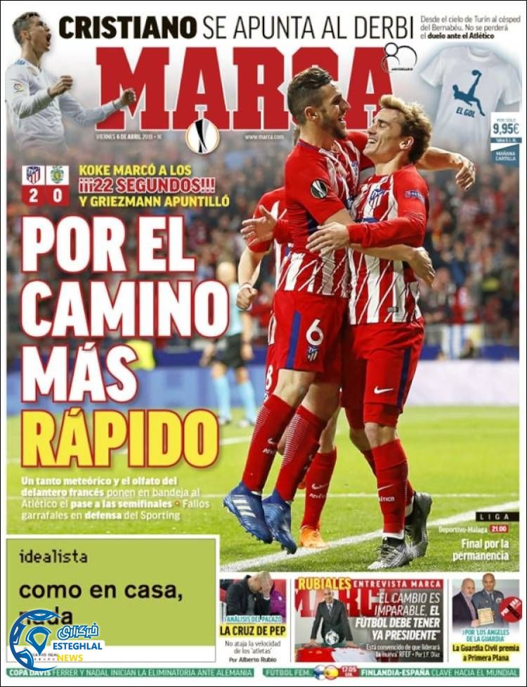 روزنامه ورزشی مارکا جمعه 17 فروردین 1397