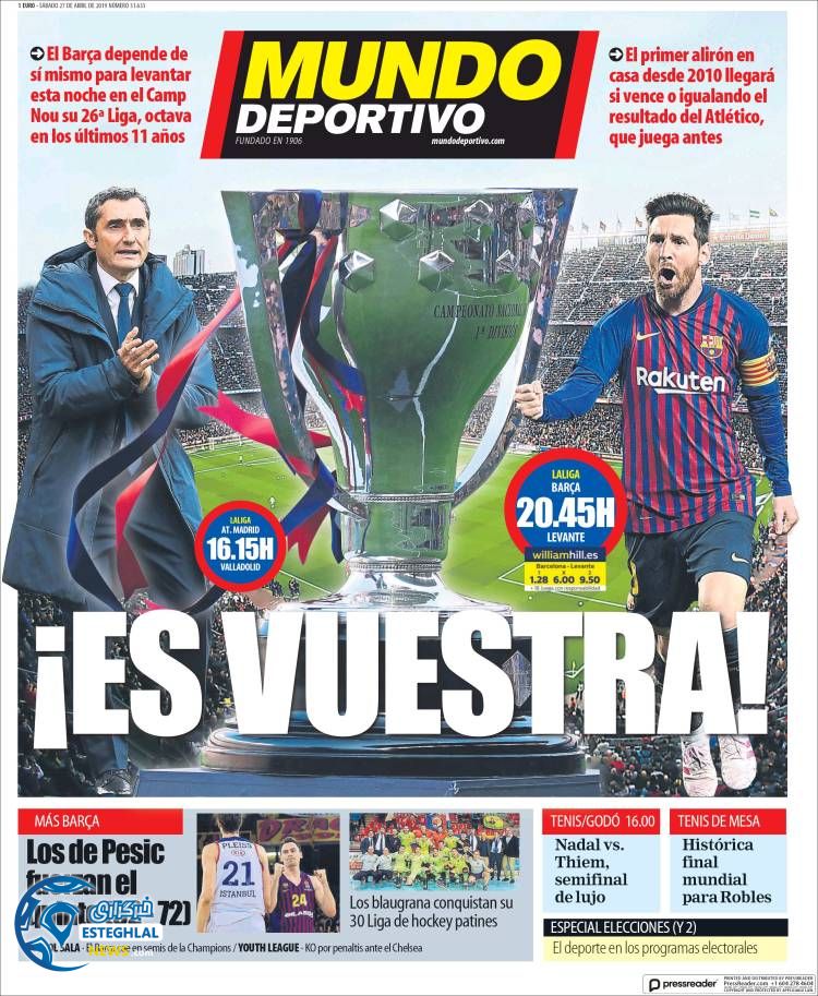 روزنامه ورزشی موندو دپورتیوو شنبه 7 اردیبهشت 1398 