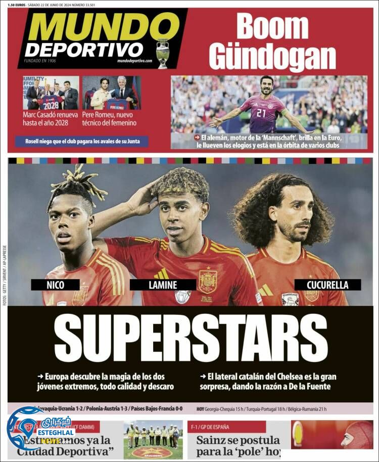 روزنامه ورزشی موندو دپورتیوو شنبه 2 تیر 1403 