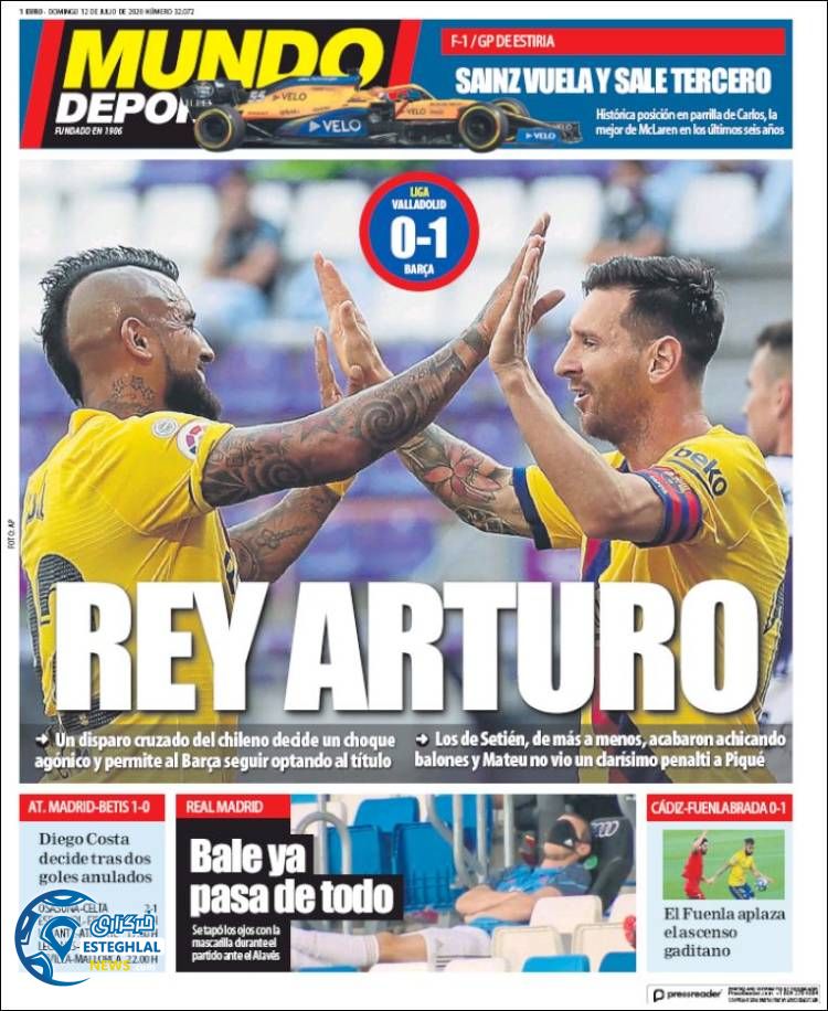 روزنامه ورزشی موندو دپورتیوو یکشنبه 22 تیر 1399