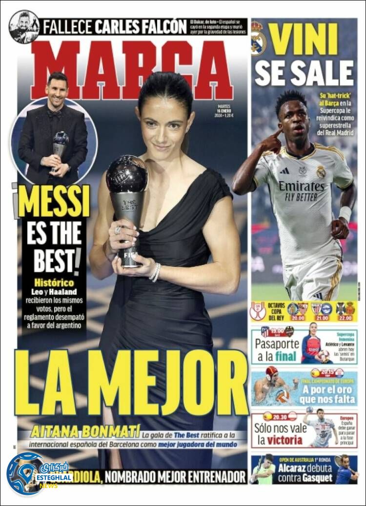 روزنامه ورزشی مارکا سه شنبه 26 دی 1402  