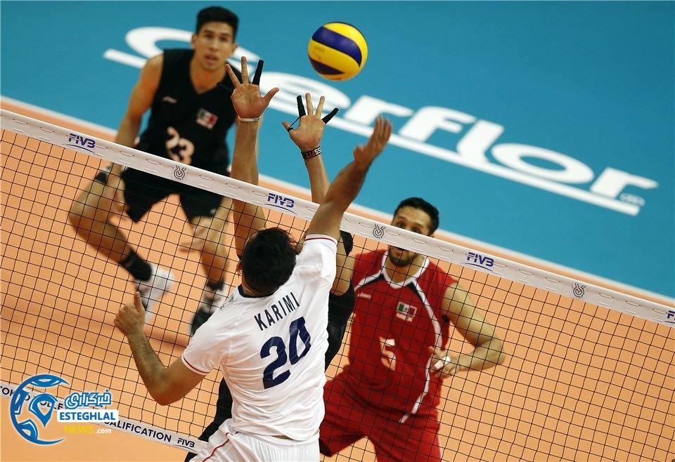 دیدار تیم های ملی والیبال ایران و مکزیک