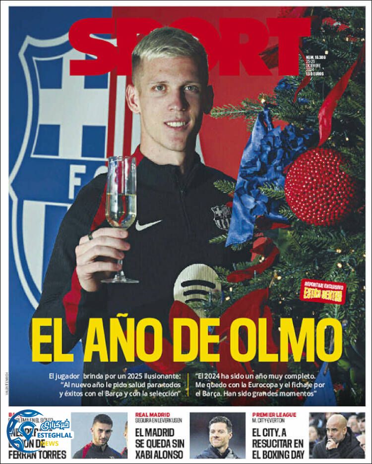 روزنامه ورزشی اسپورت چهارشنبه 5 دی 1403  