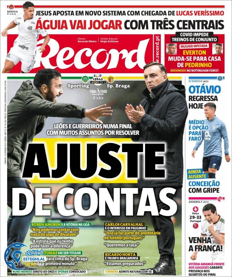 روزنامه ورزشی رکورد شنبه 4 بهمن 1399