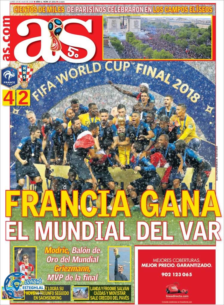 روزنامه آاس دوشنبه 25 تیر 1397 