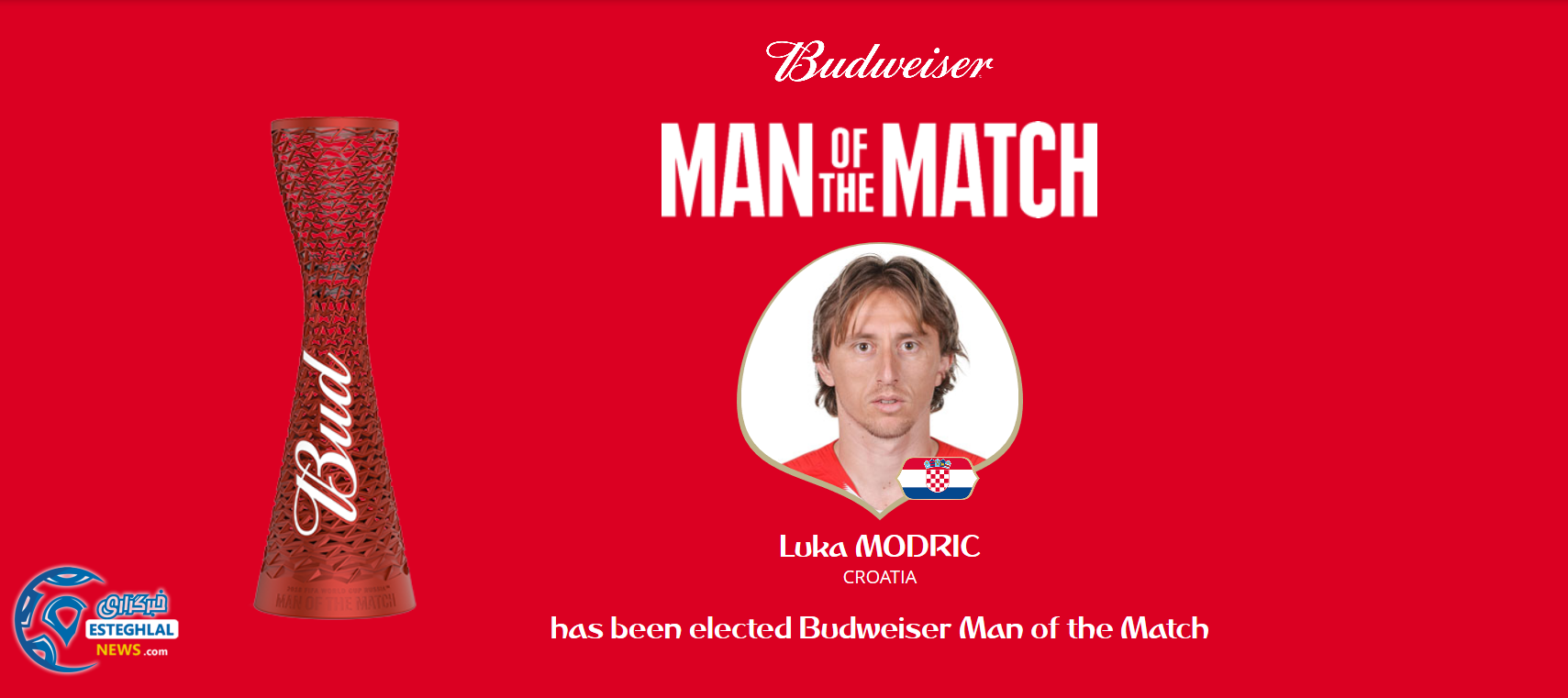 بهترین بازیکن دیدار روسیه و کرواسی