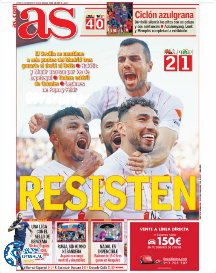 روزنامه ورزشی کوریره دلو اسپورت دوشنبه 9 اسفند 1400