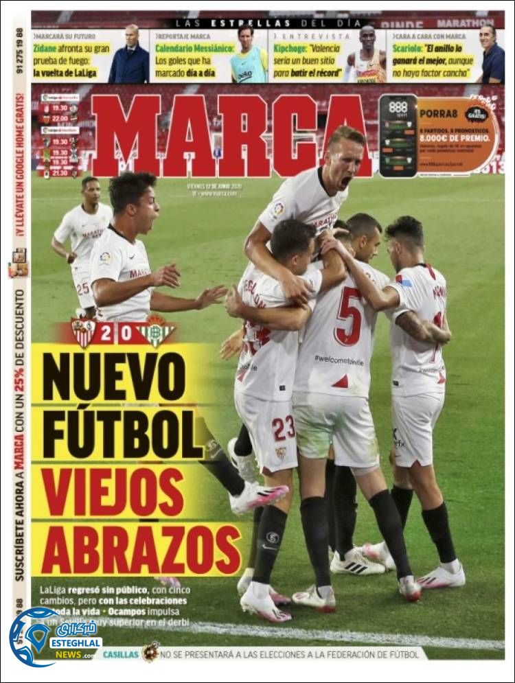 روزنامه ورزشی مارکا جمعه 23 خرداد 1399