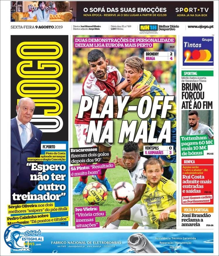 روزنامه ورزشی جوگو جمعه 18 مرداد 1398