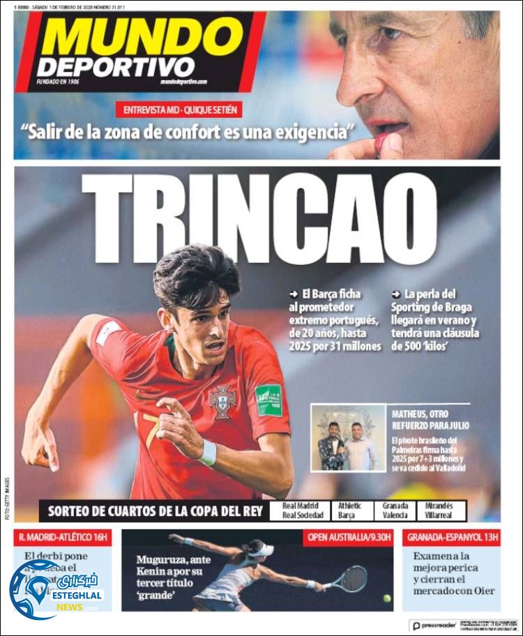 روزنامه ورزشی موندو دپورتیوو شنبه 12 بهمن 1398