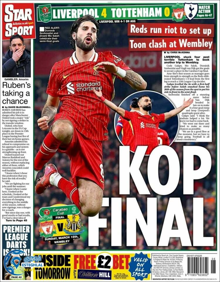 روزنامه  ورزشی استار اسپورت جمعه 19 بهمن 1403 