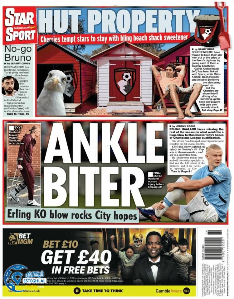 روزنامه  ورزشی استار  اسپورت سه شنبه 12 فروردین 1404 