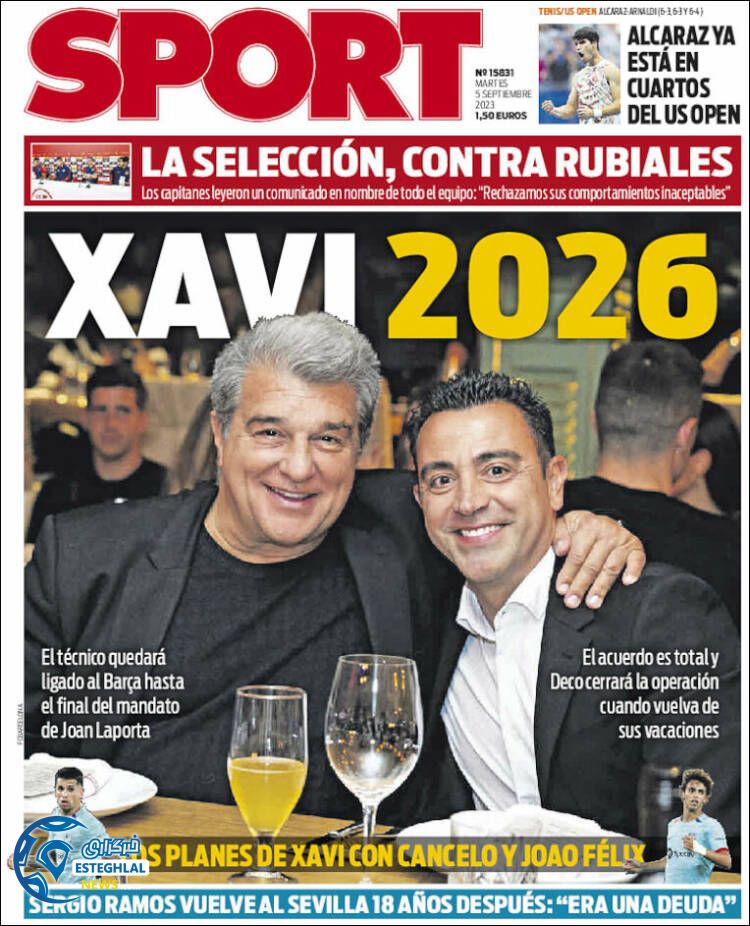 روزنامه ورزشی اسپورت سه شنبه 14 شهریور 1402