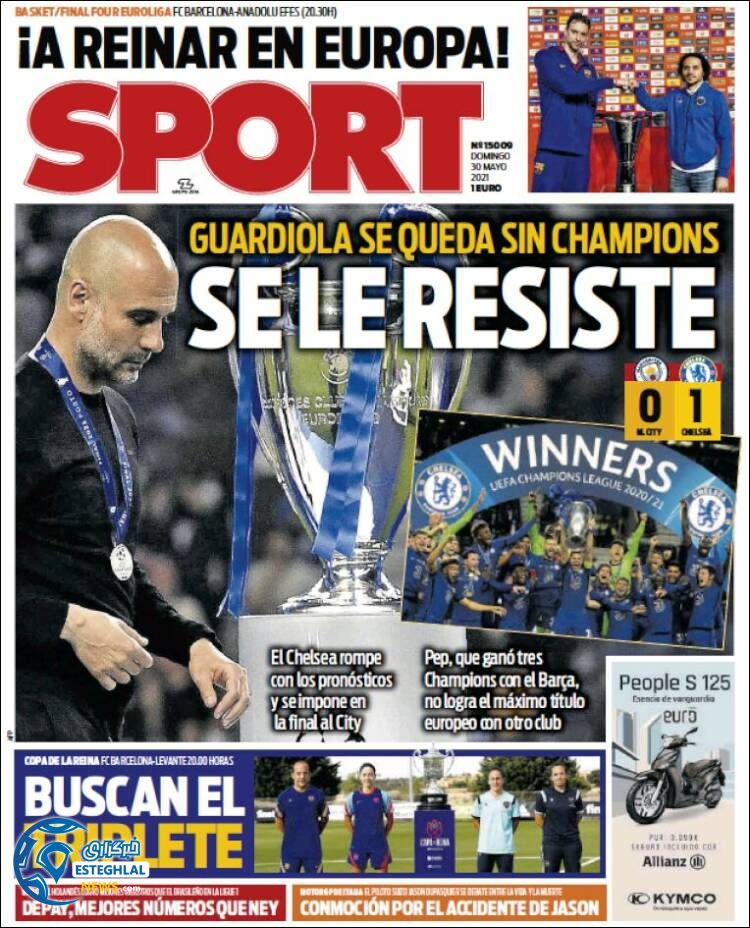 روزنامه ورزشی اسپورت یکشنبه 9 خرداد 1400