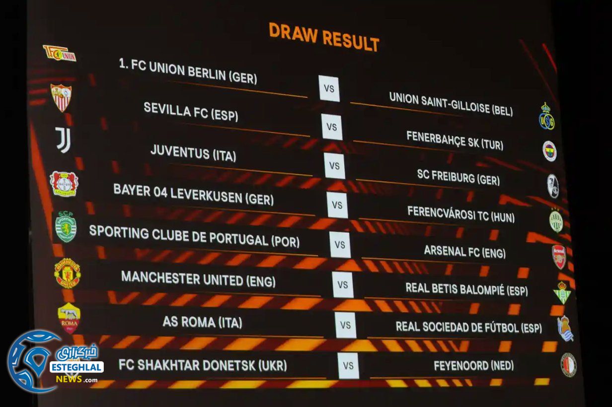 قرعه کشی 1/8 لیگ اروپا