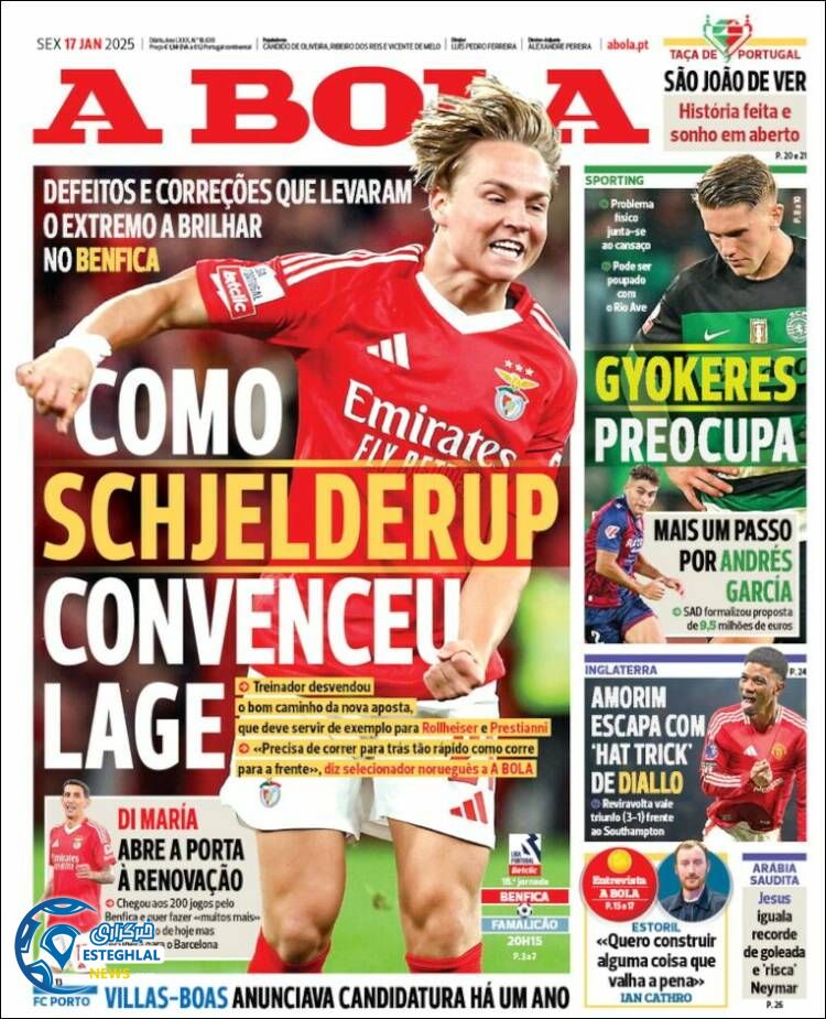 روزنامه ورزشی آبولا جمعه 28 دی 1403