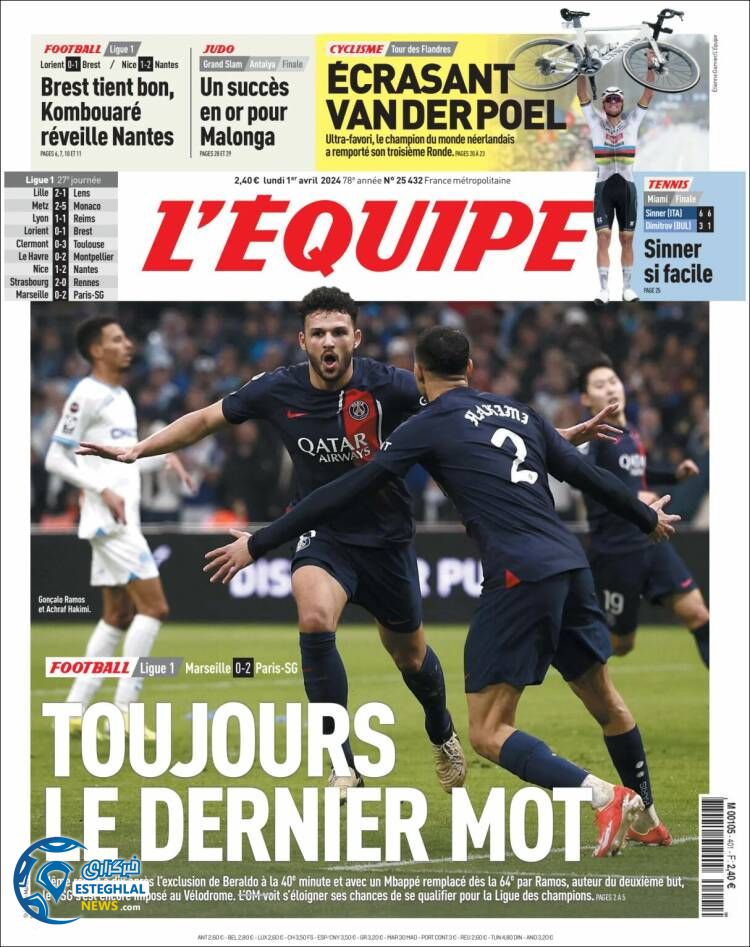 روزنامه ورزشی  اکیپ دوشنبه 13 فروردین 1403 