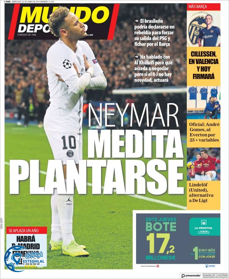 روزنامه ورزشی موندو دپورتیوو چهارشنبه 5 تیر 1398