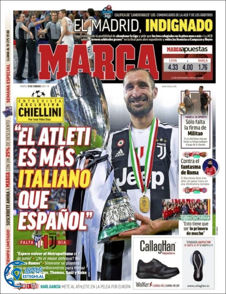 روزنامه ورزشی مارکا سه شنبه 30 بهمن 1397