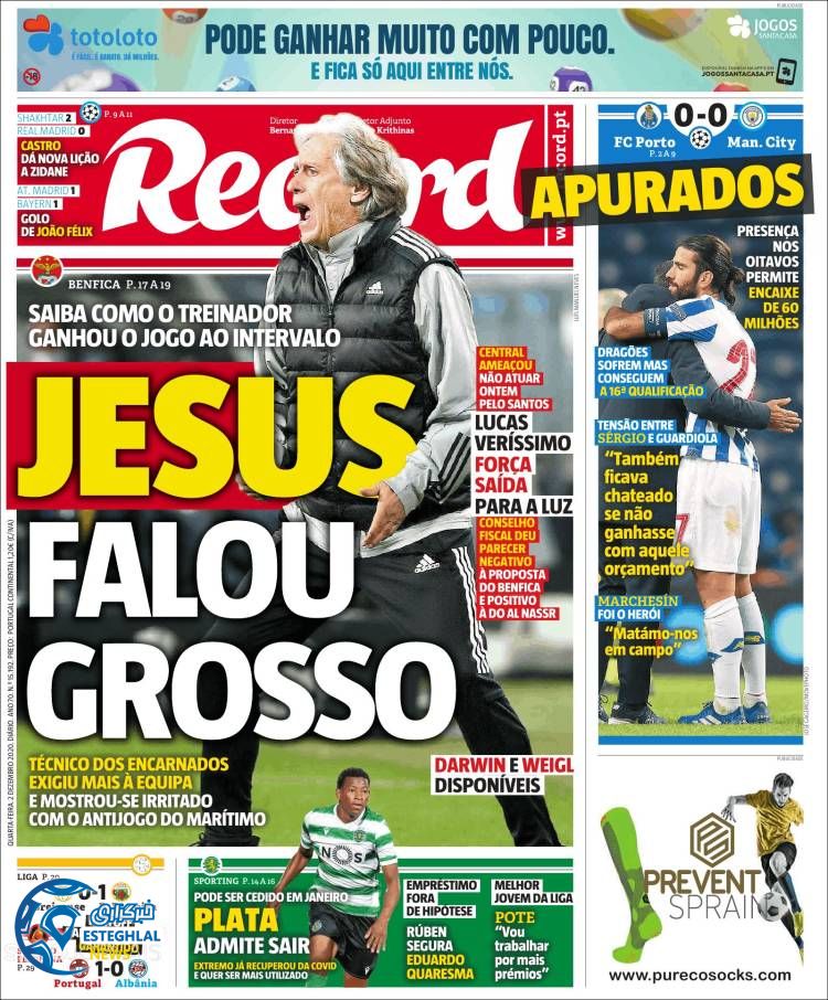 روزنامه ورزشی رکورد چهارشنبه 12 آذر 1399